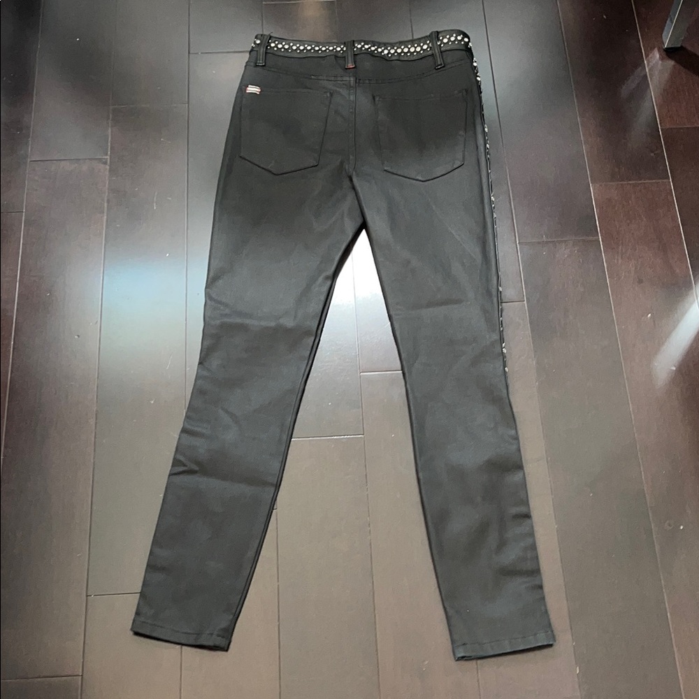 Alice + Olivia Black Embellished Jeans - Picture 6 of 9